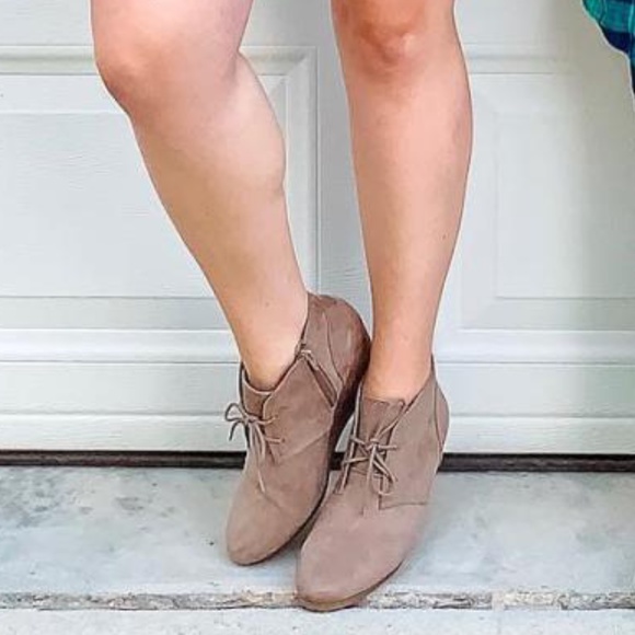 Women's Bessie Microsuede Wedge Bootie - Picture 4 of 4